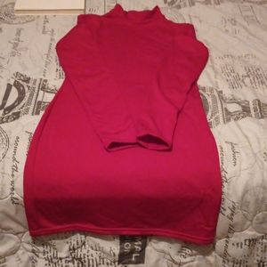 Red long sleeve dress